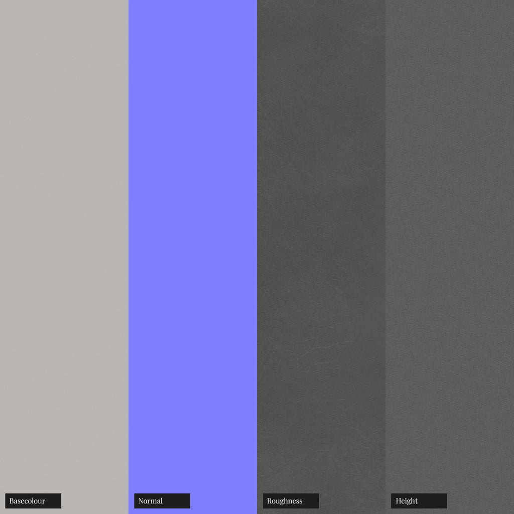 Silver Metallic Finish Plastic PBR Texture - Example Scene Visualization | Superellipse