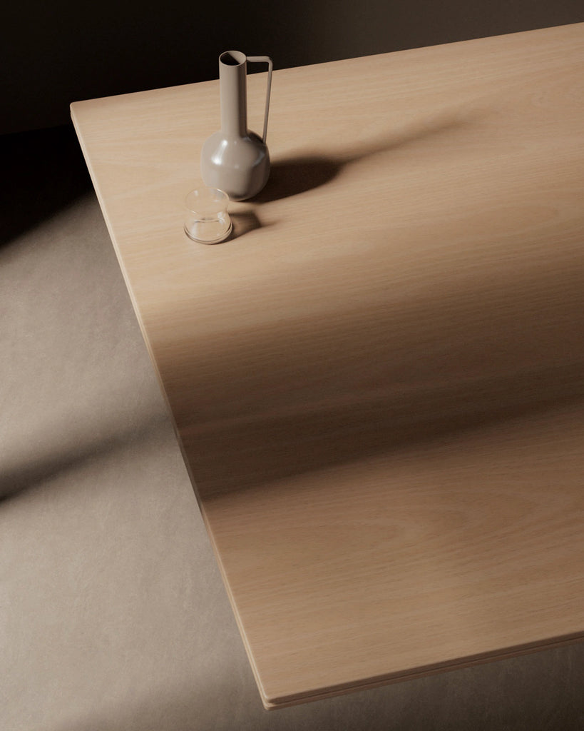 Beech Crown Cut Bonded Veneer Wood PBR Texture - Example Scene Visualization | Superellipse