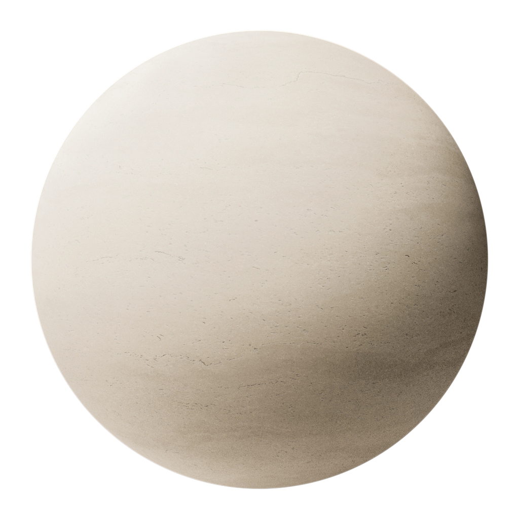 Matte Fine Travertine PBR Texture - Sphere Swatch Preview | Superellipse