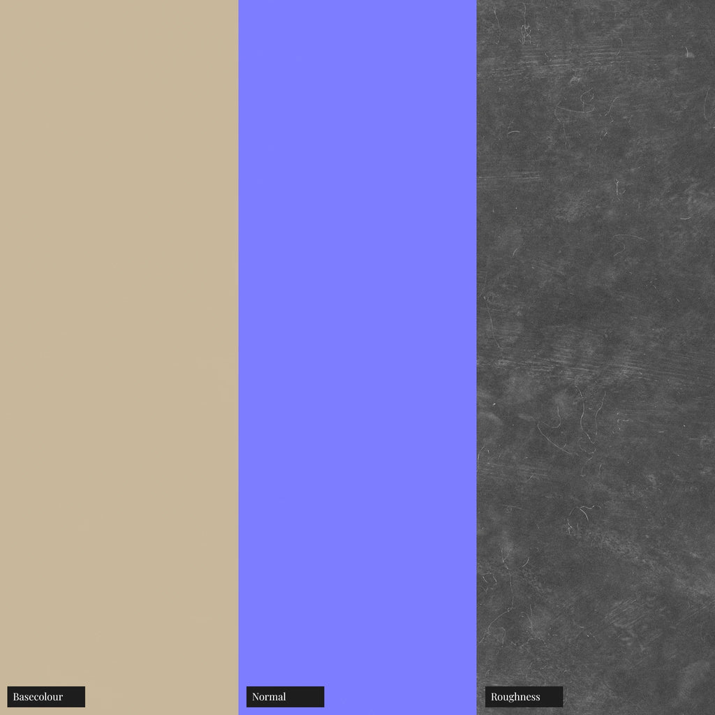 Tallow Beige Lightly Worn Plastic PBR Texture - Example Scene Visualization | Superellipse