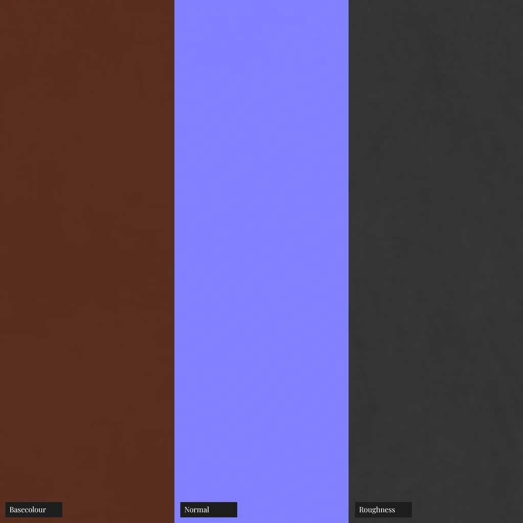 High Gloss Top Grain Leather Cognac Brown PBR Texture - Example Scene Visualization | Superellipse