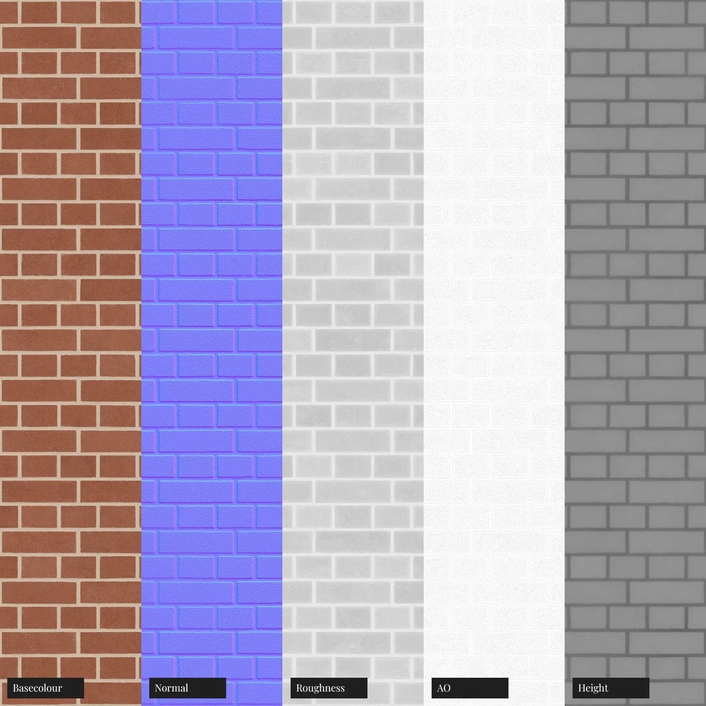 Aston Red Sandfaced Brick English Bond PBR Texture - Example Scene Visualization | Superellipse