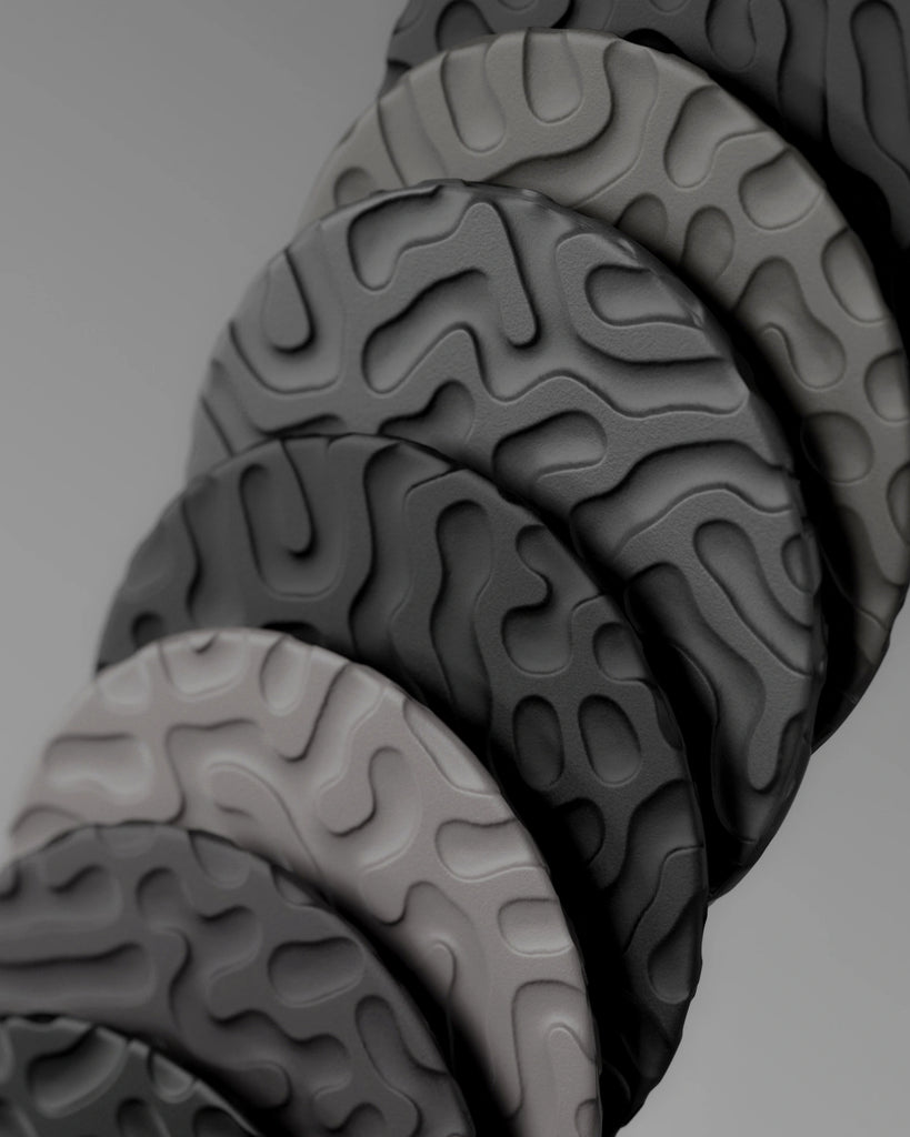 Reaction Diffusion Organic Embossed Plastic PBR Texture - Example Scene Visualization | Superellipse