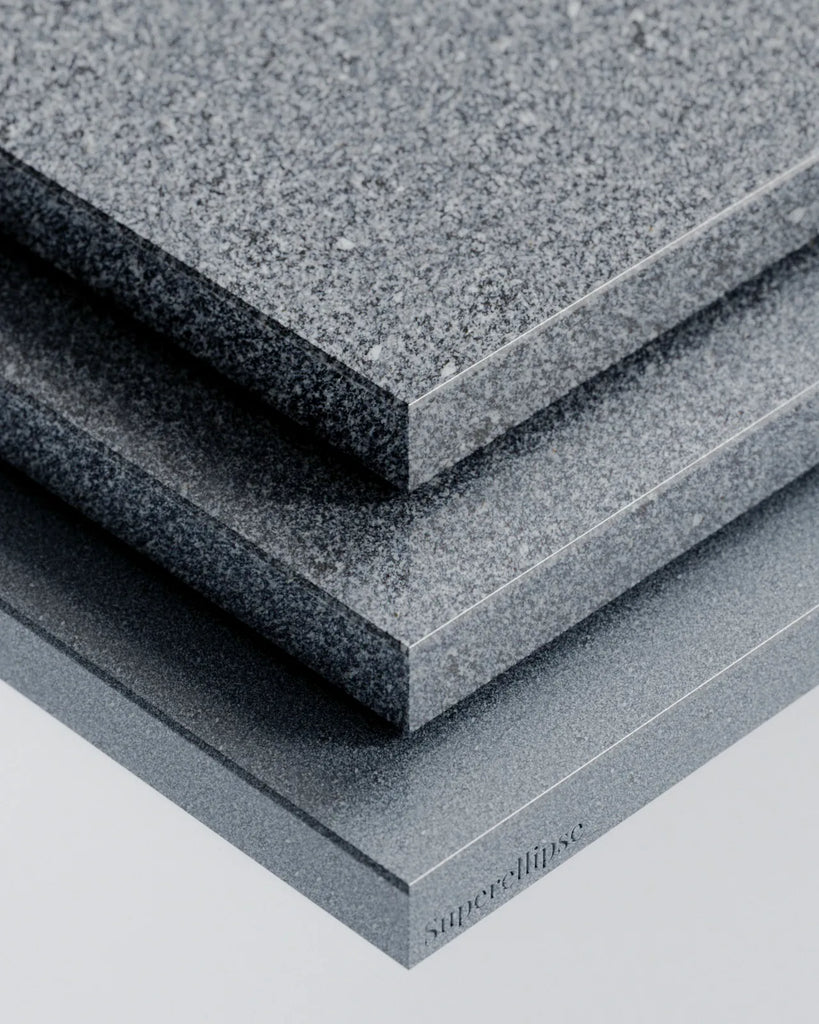 Impala Blue Polished Granite Slab PBR Texture - Example Scene Visualization | Superellipse