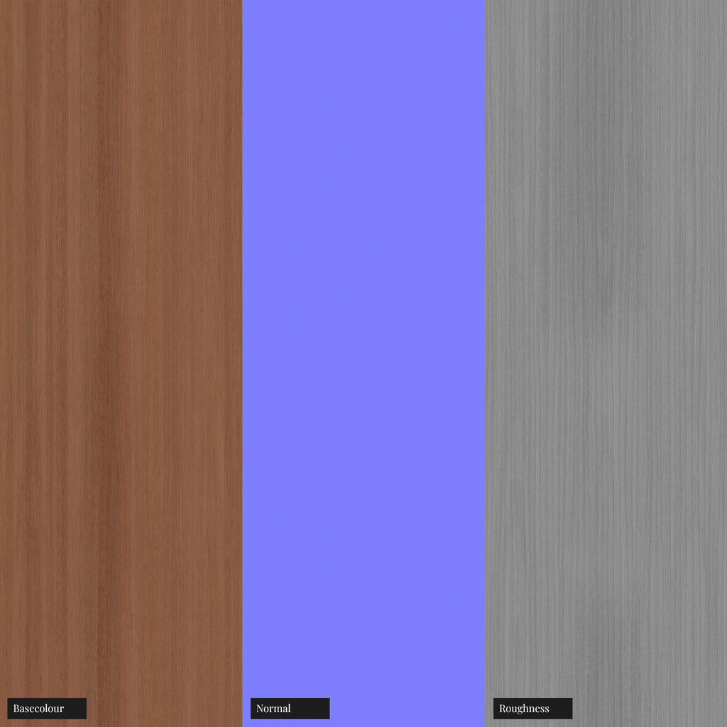 Mahogany Rift Sawn Veneer Wood PBR Texture - Example Scene Visualization | Superellipse