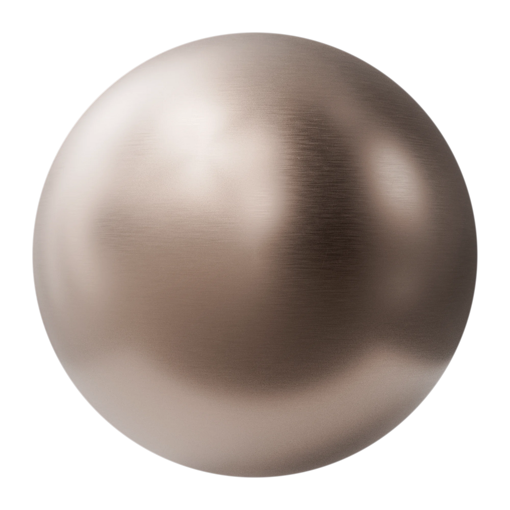 Buffed Linear Brushed Copper Metal PBR Texture - Sphere Swatch Preview | Superellipse