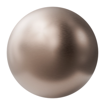 Buffed Linear Brushed Copper Metal PBR Texture - Sphere Swatch Preview | Superellipse