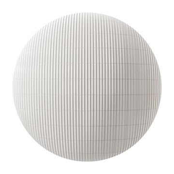 Fluted Cream KitKat Tile PBR Texture - Sphere Swatch Preview | Superellipse
