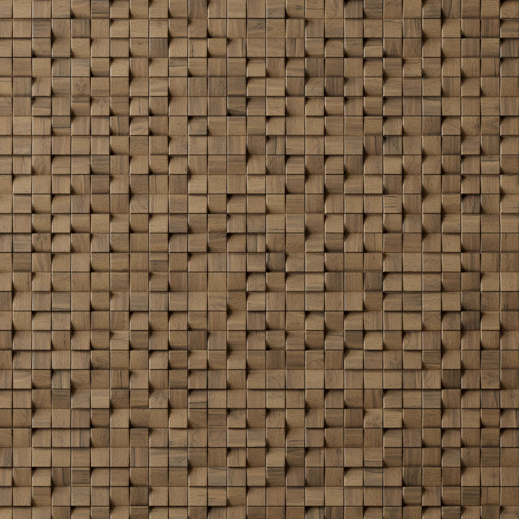 Bevelled Mosaic Oak Wood Panel PBR Texture - Example Scene Visualization | Superellipse