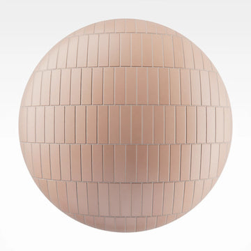 Offset Flamingo Matte Porcelain Tile PBR Texture - Sphere Swatch Preview | Superellipse