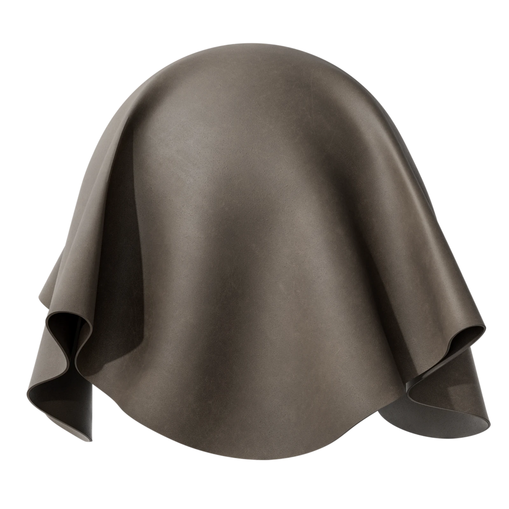 Raw Leather Suede Side Brown PBR Texture - Sphere Swatch Preview | Superellipse