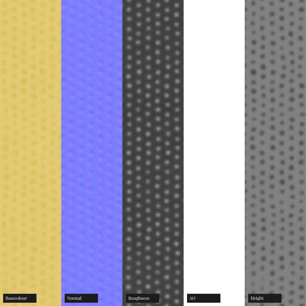 Ball Pein Hammered Brass Metal PBR Texture - Example Scene Visualization | Superellipse