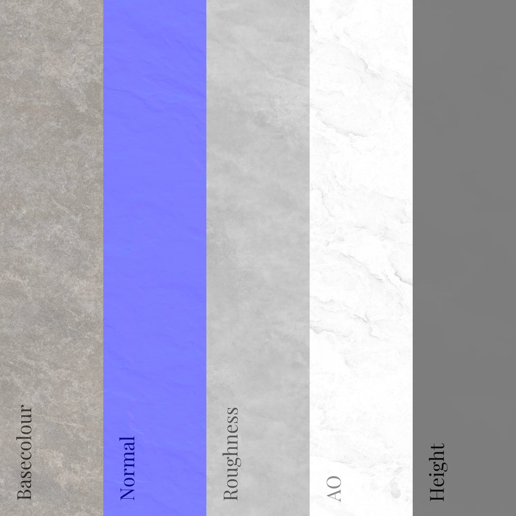 Light Grey Limestone Slab PBR Texture - Example Scene Visualization | Superellipse