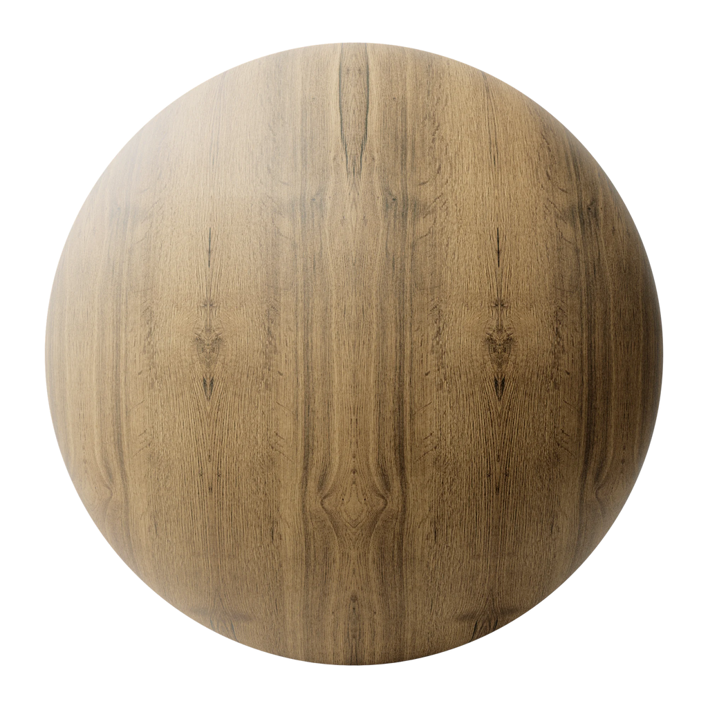 Rustic Book Matched Oak Wood PBR Texture - Sphere Swatch Preview | Superellipse