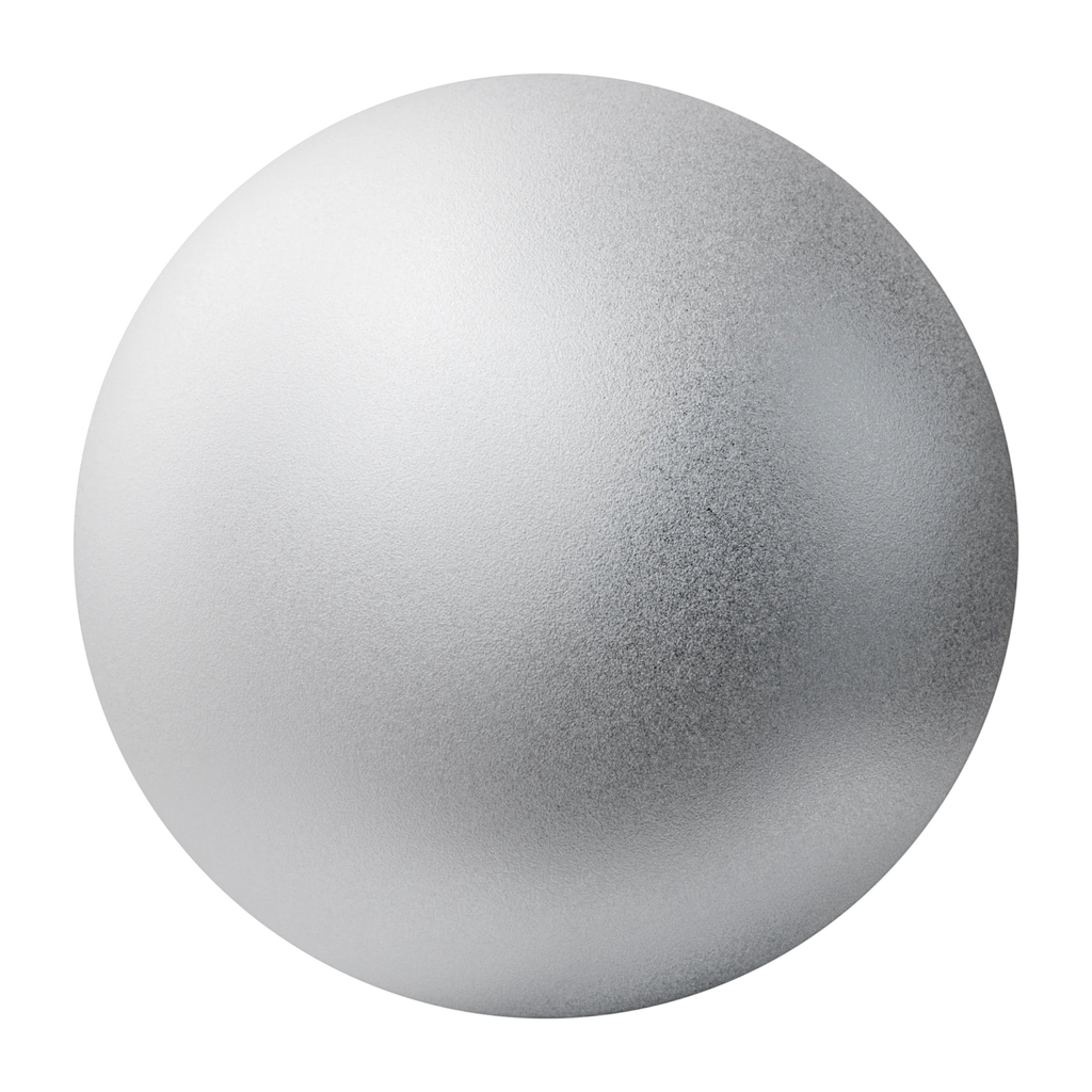 Sandblasted Matte Aluminium Metal PBR Texture - Sphere Swatch Preview | Superellipse