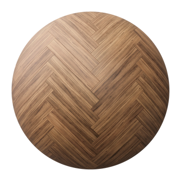 Teak Herringbone Wood Floor PBR Texture - Sphere Swatch Preview | Superellipse