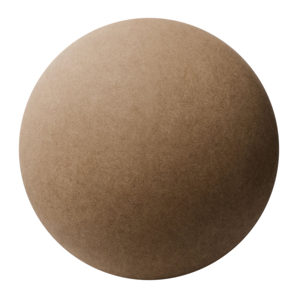Takeo Plain Japanese Kraft Paper PBR Texture - Sphere Swatch Preview | Superellipse