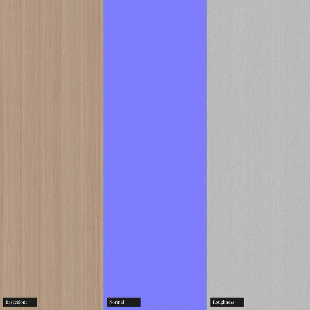 Ash Rift Sawn Natural Veneer Wood PBR Texture - Example Scene Visualization | Superellipse