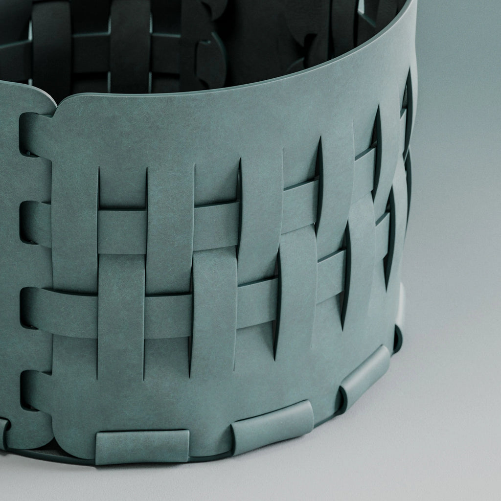 Teal Satin Nappa Lambskin Leather PBR Texture - Example Scene Visualization | Superellipse