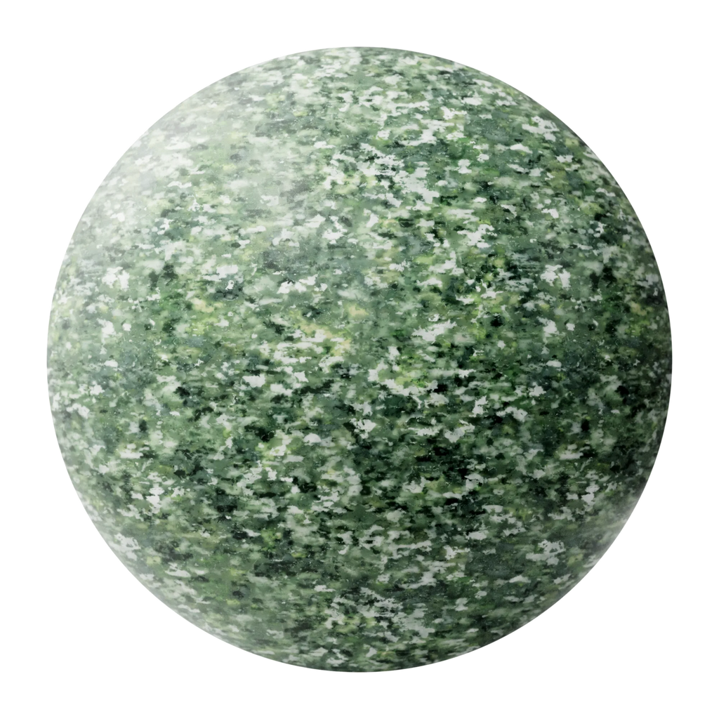 Designer Recycled LDPE Plastic Green PBR Texture - Sphere Swatch Preview | Superellipse