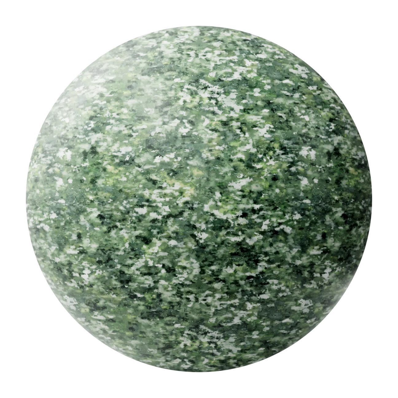 Designer Recycled LDPE Plastic Green PBR Texture - Sphere Swatch Preview | Superellipse