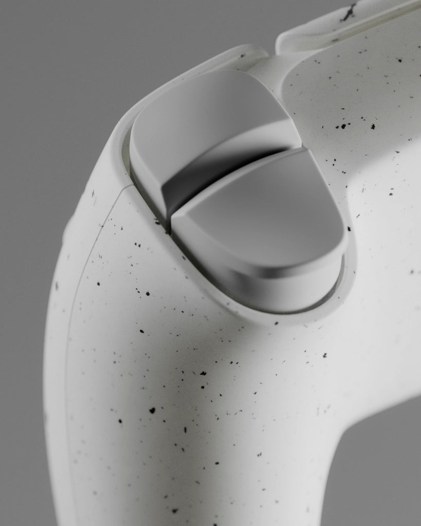 Black and White Recycled Terrazzo Plastic Small PBR Texture - Example Scene Visualization | Superellipse