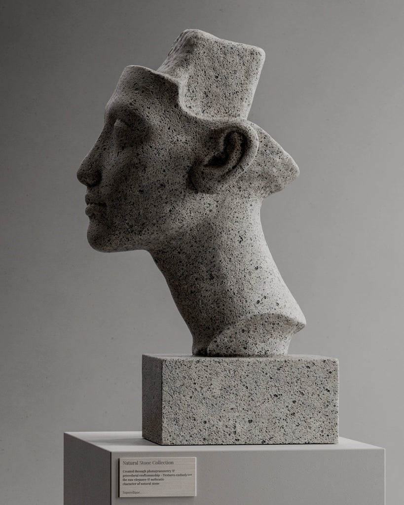 Ash Grey Fine Pit Limestone PBR Texture - Example Scene Visualization | Superellipse