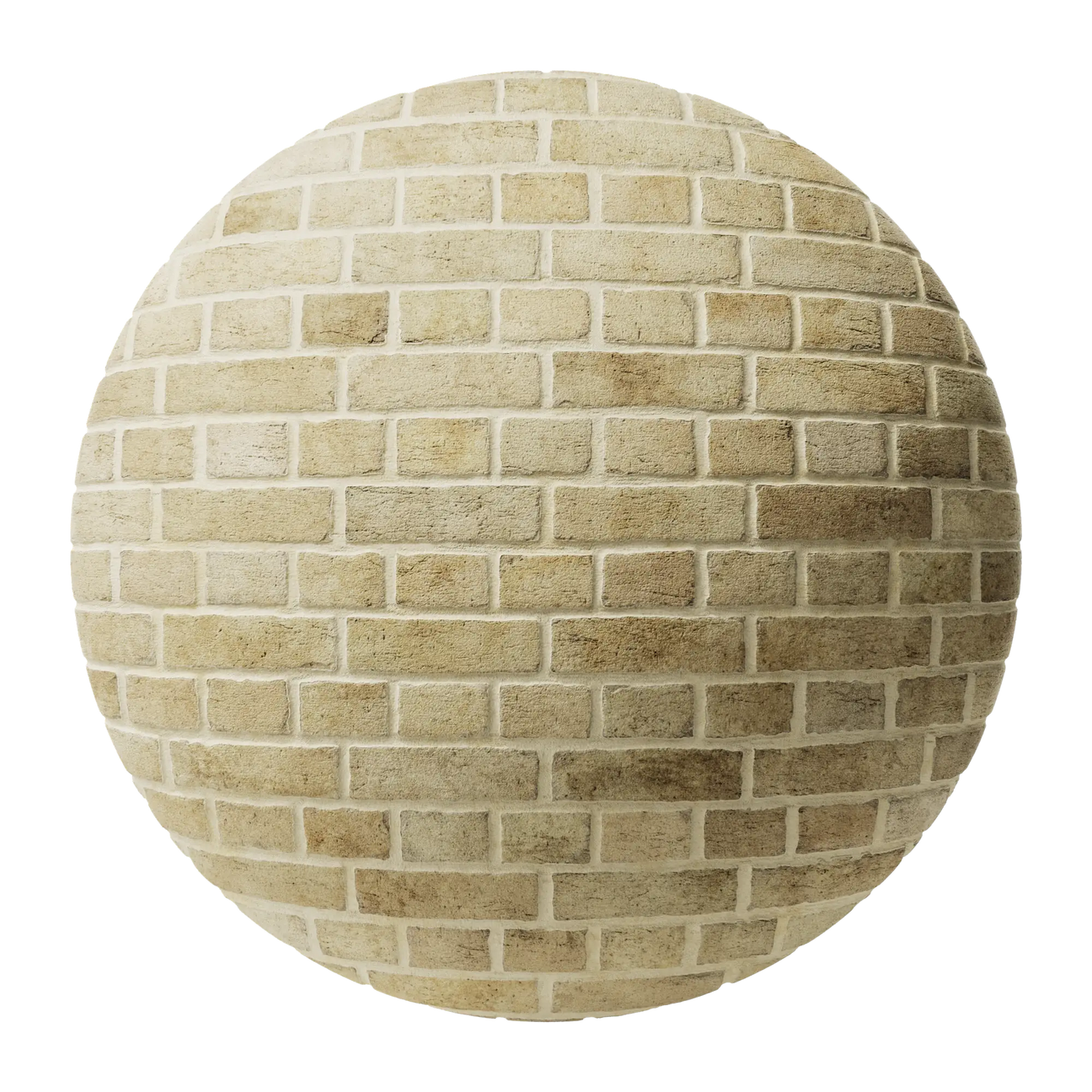 Victorian London Yellow Brick English Bond PBR Texture - Sphere Swatch Preview | Superellipse