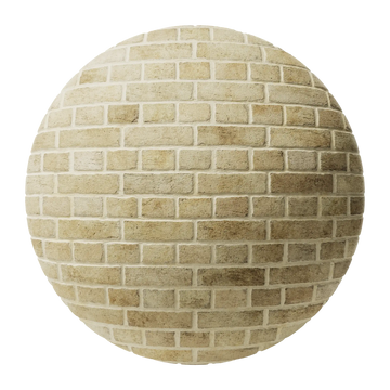 Victorian London Yellow Brick English Bond PBR Texture - Sphere Swatch Preview | Superellipse