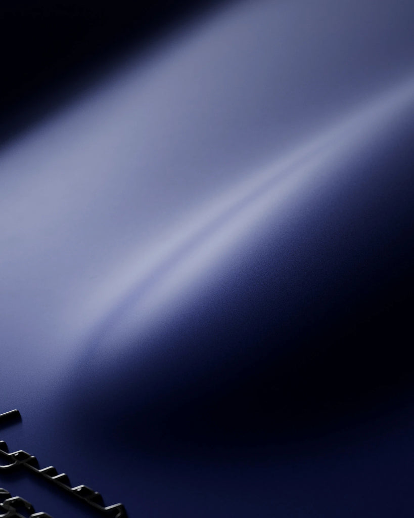 Sapphire Blue Metallic Satin Paint PBR Texture - Example Scene Visualization | Superellipse