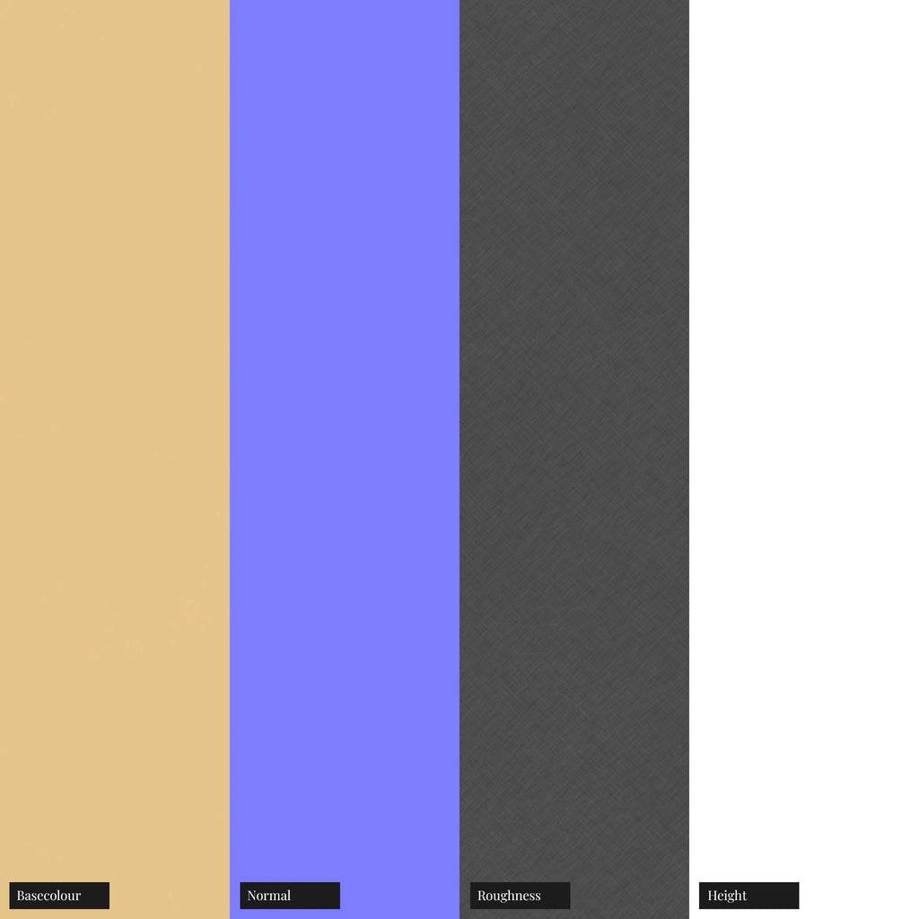 Fine Crosshatch Brushed Gold Metal PBR Texture - Example Scene Visualization | Superellipse