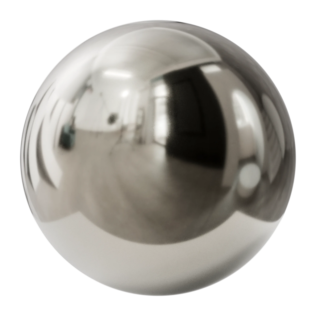 Polished As Cast Platinum Metal PBR Texture - Sphere Swatch Preview | Superellipse