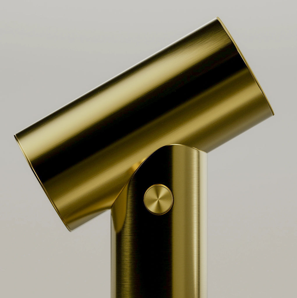 Fine Linear Brushed Brass Metal PBR Texture - Example Scene Visualization | Superellipse
