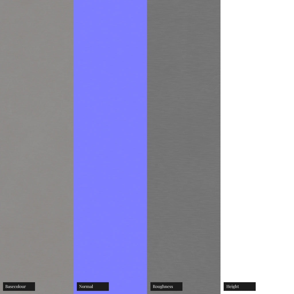 Rough Brushed Aluminium Metal PBR Texture - Example Scene Visualization | Superellipse