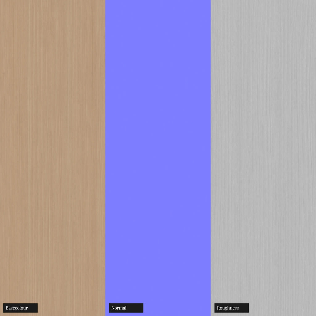 Maple Rift Sawn Veneer Wood PBR Texture - Example Scene Visualization | Superellipse