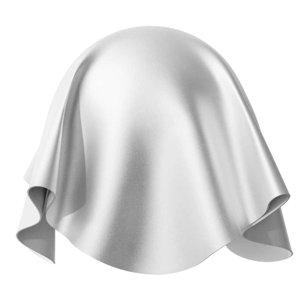 Silver Metallic Leather PBR Texture - Sphere Swatch Preview | Superellipse