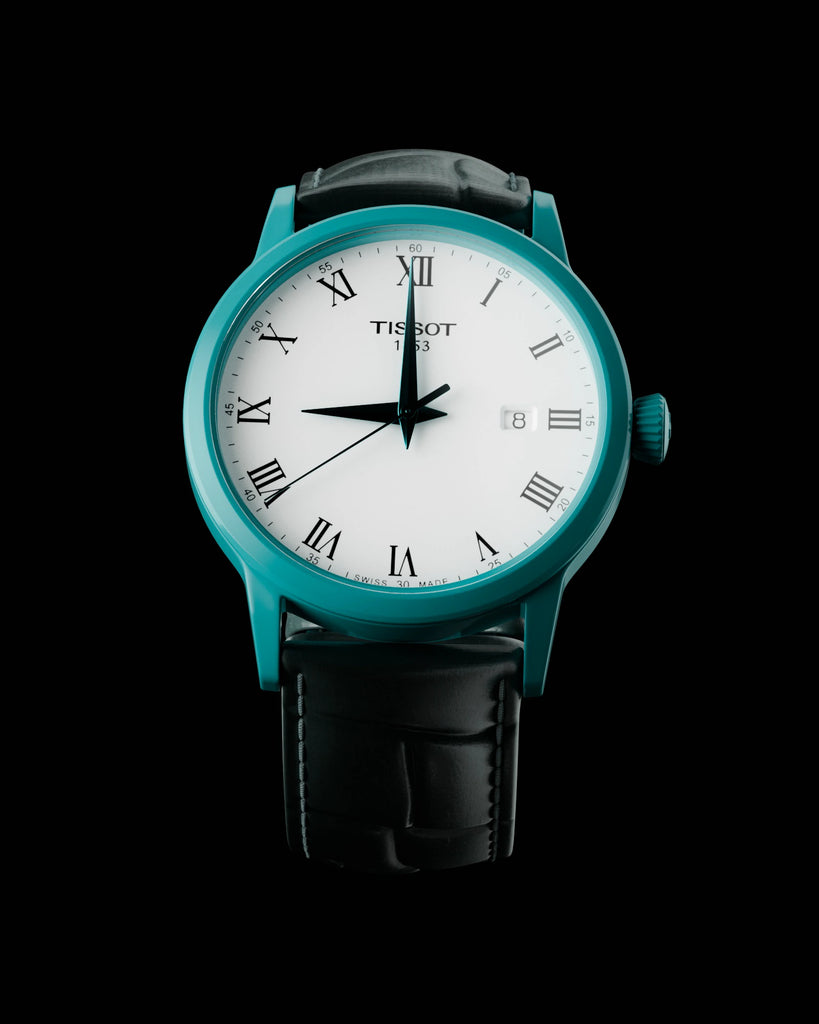 Teal Enamel Coated Silver Metal PBR Texture - Example Scene Visualization | Superellipse