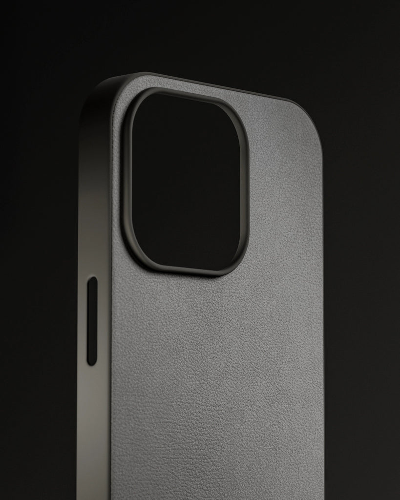 Semi Aniline Top Grain Leather Treated Grey PBR Texture - Example Scene Visualization | Superellipse