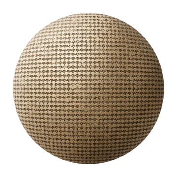 Oxidised Scallop 3D Brass Panel PBR Texture - Sphere Swatch Preview | Superellipse