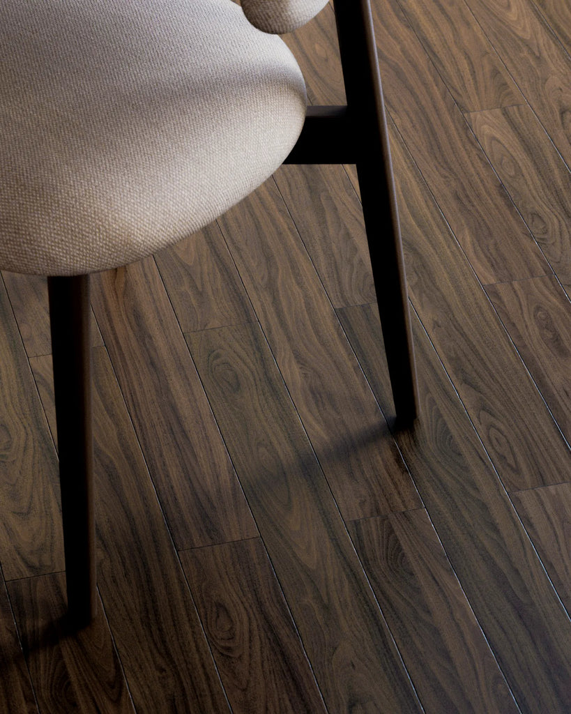 Natural Walnut Brick Bond Wood Floor PBR Texture - Example Scene Visualization | Superellipse