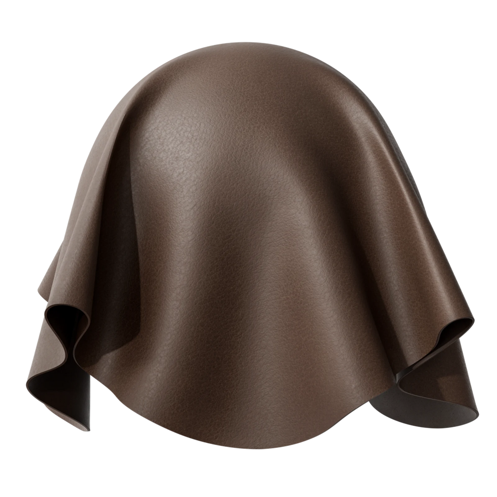 Aniline Full Grain Leather Tan Brown PBR Texture - Sphere Swatch Preview | Superellipse