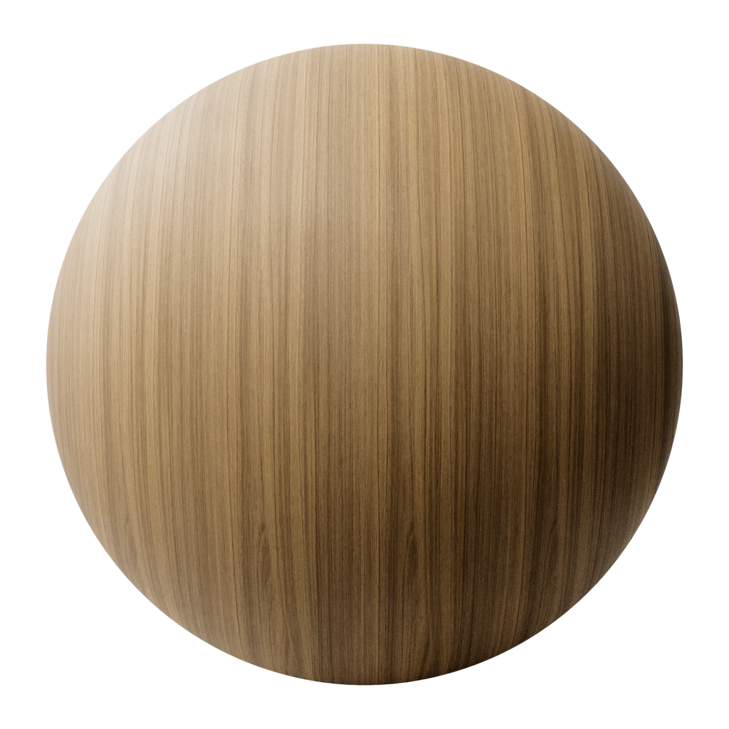 Oak Slip Matched Veneer Natural Finish Wood PBR Texture - Sphere Swatch Preview | Superellipse