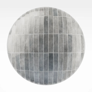 Hoxton Arctic Grey Stacked Tile PBR Texture - Sphere Swatch Preview | Superellipse