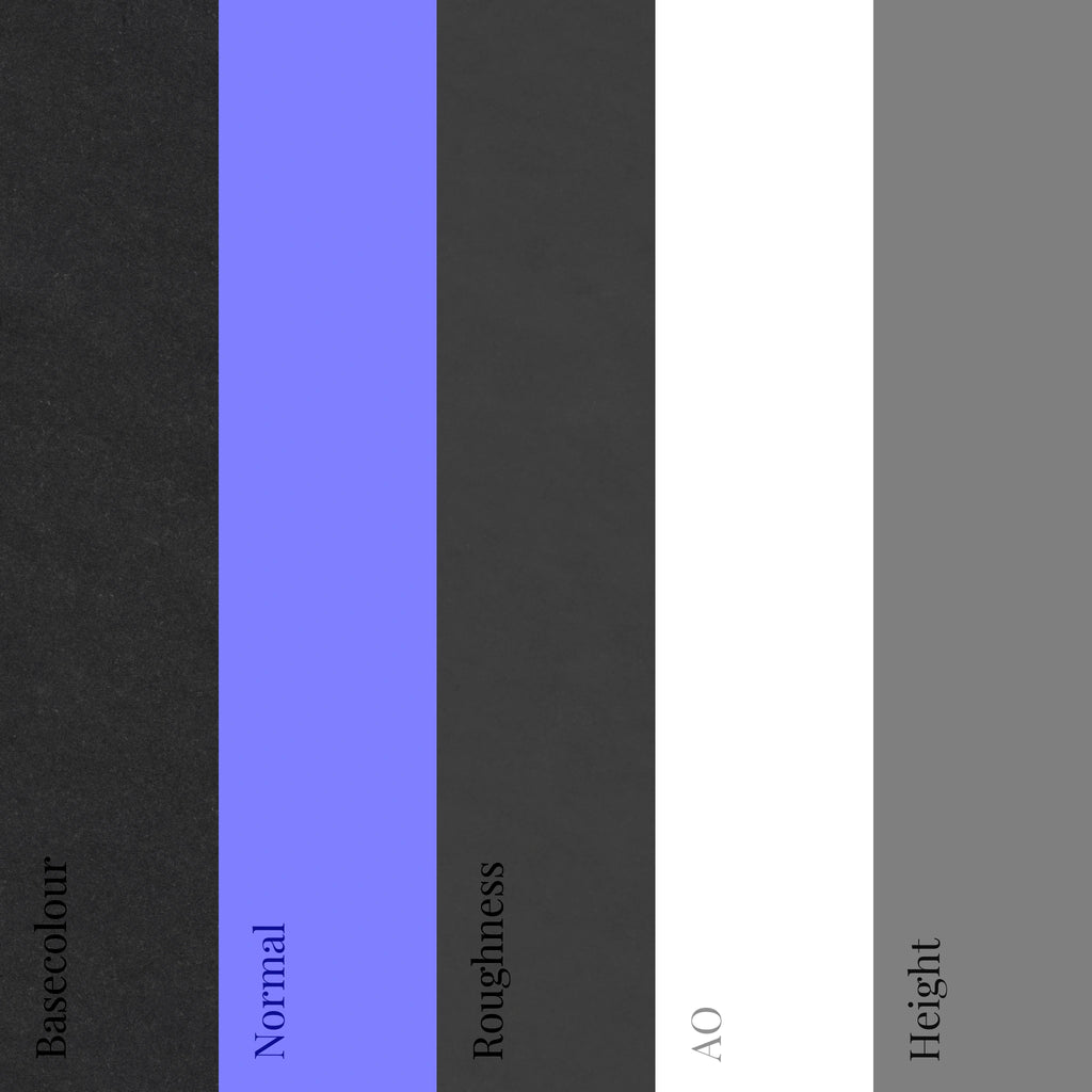 Basalt Stone Polished PBR Texture - Example Scene Visualization | Superellipse