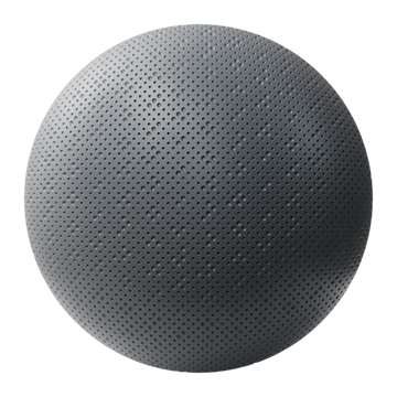 Asymmetric Circle Grid Textured Plastic PBR Texture - Sphere Swatch Preview | Superellipse