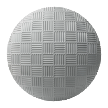 Concave Geometric Grid Textured Plastic PBR Texture - Sphere Swatch Preview | Superellipse