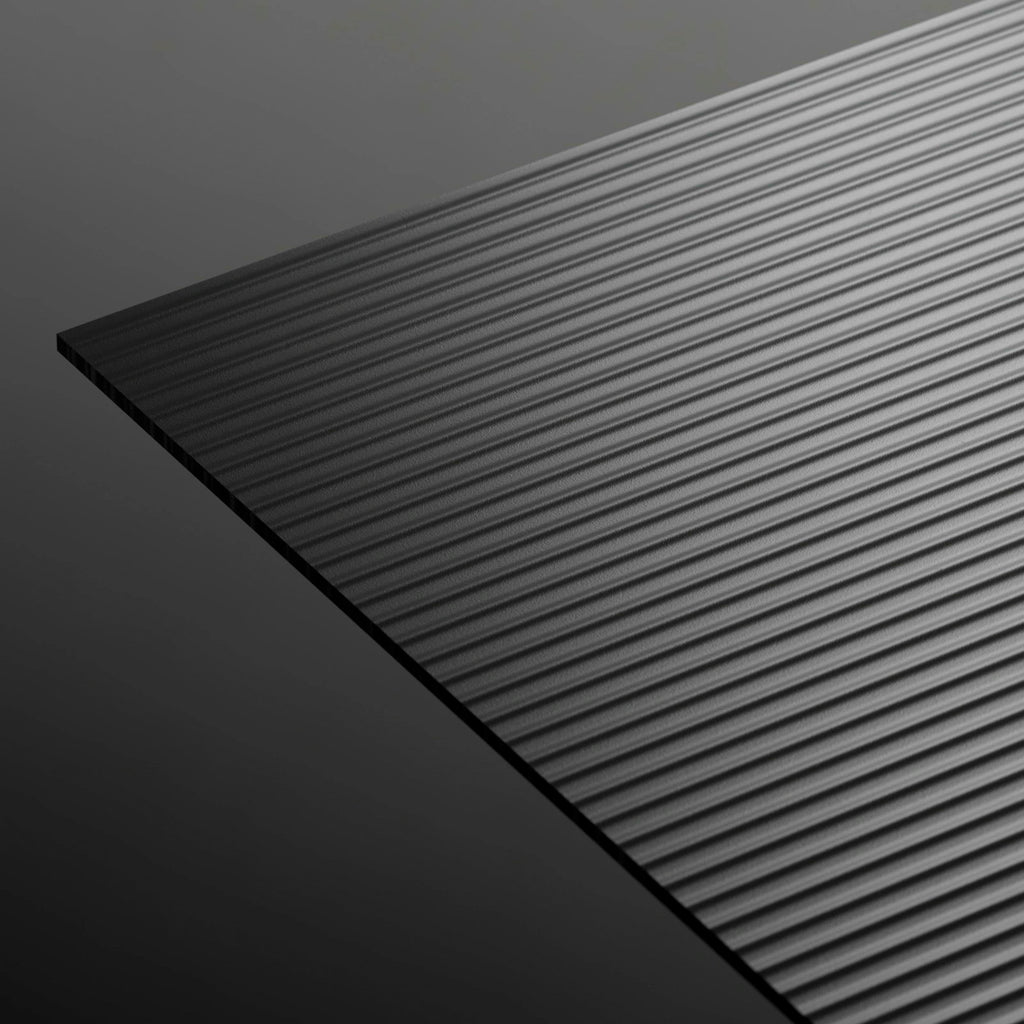Softened Fluted Plastic Surface Texture PBR Texture - Example Scene Visualization | Superellipse