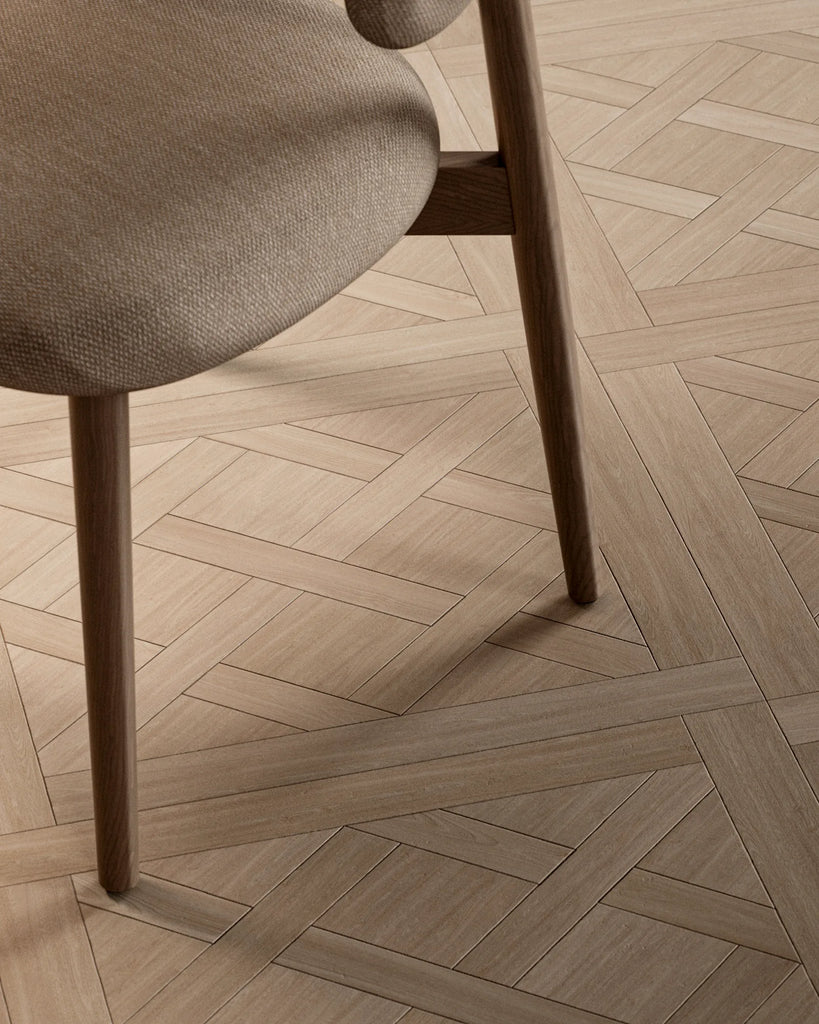 Beech Versailles Parquet Wood Floor PBR Texture - Example Scene Visualization | Superellipse