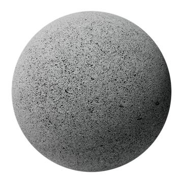Vesicular Basalt Fine Stone Light Grey PBR Texture - Sphere Swatch Preview | Superellipse