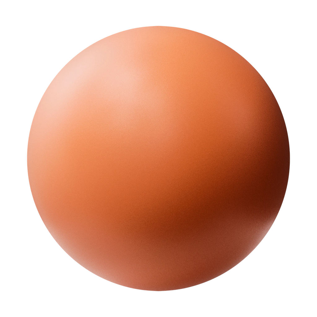 Red Earth Powdercoated Aluminium Metal PBR Texture - Sphere Swatch Preview | Superellipse
